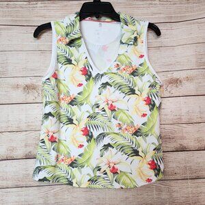 Tommy Bahama Aubrey Jonis Jungle Tank Cami Top UPF 30+ Island Zone Size M (READ)